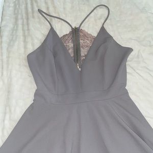 Lavender skater dress size L with lacy back